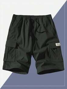 Men's Lightweight Cargo Shorts, Casual Breathable OutdoorBermuda Shorts For Summer Sports - Army Green - View 3