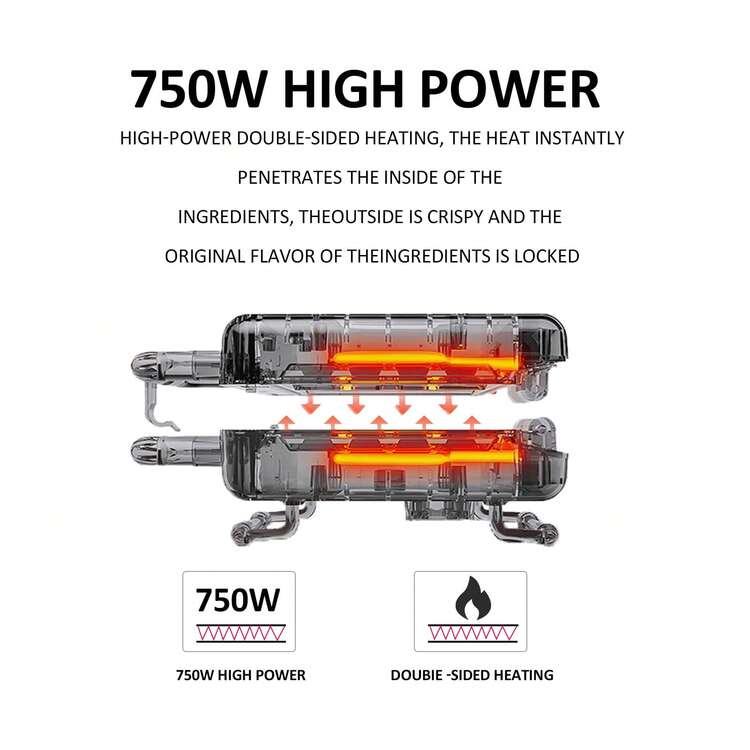 SOKANY 08042 Donut Maker, Breakfast Machine, 750W High Power, Dual-Sided Heating, Aluminum Material With Non-Stick Coating + LED Light, Suitable For Homemade Donuts, Cakes, Breads, Essential Baking Appliance For Kitchen - EU E Type Plug(220-240V) - View 6