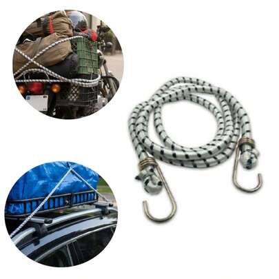 Corda Elástica de 10mm Extensor De 180 A 280cm Grande Extra Forte para Bagageiro Carga Moto Bike Bicicleta Caçamba Camping
