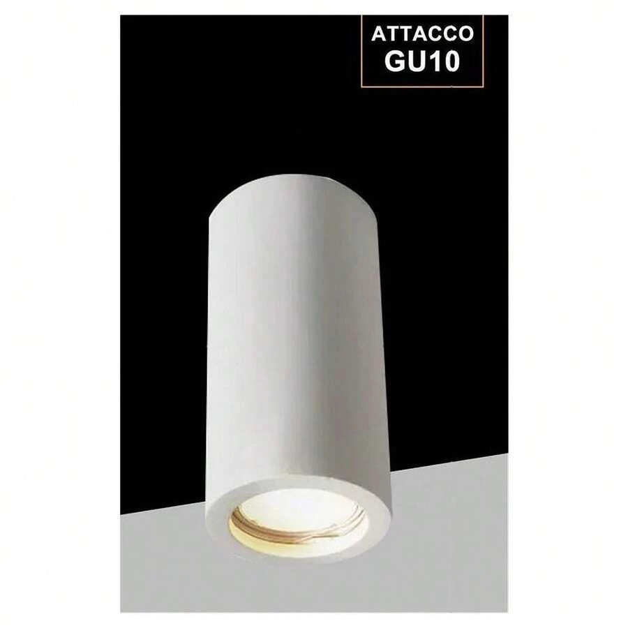 OISE ART STORE Porta Faretto Applique Da Soffitto In Gesso Verniciabile Cilindro Gu10 Gs-c140-t - - Multicolore - Visualizzare 1