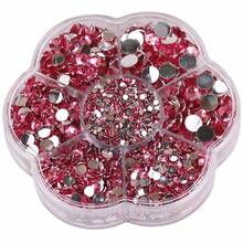 5000颗/盒,2毫米、3毫米、4毫米、5毫米、6毫米,5种尺寸,果冻糖果色,透明AB水晶珠,花形盒,圆形平底水钻,多色水晶宝石,非热熔DMC珠宝珠,玻璃石,3D钻石图案设计配件,闪亮美甲贴纸,适用于衣服、包包、鞋子、杯子、手机壳、手工艺品、DIY装饰。 - AB Colors - 查看 53