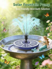 3.5W Solar Fountain Pump For Bird Bath Upgraded 2025, Floating Solar Water Fountain Kit With 8 Nozzles & 3 Integrated Bracket For Garden, Pond, Pool, Water Feature And Outdoor (Dark Blue),Outdoor Solar Fountain, - Multicolor - View 9