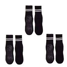 3 Pairs Women's Pilates Yoga Non-Slip Socks With Grip, Suitable For Yoga, Hospital, Pilates, Ballet - Multicolor - View 12