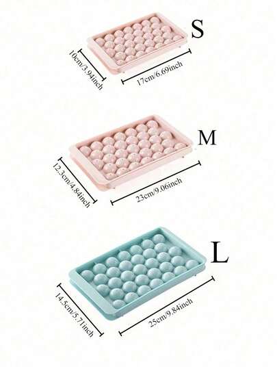 1pc 33-Cavity Round Ice Ball Mold With Lid, Reusable Easy-Release Ice Cube Tray, Creative Homemade Ice Maker For Fridge, Ideal For Home Bar Party Drinks, Perfect Gift For New Year