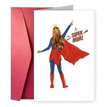 1pc Funny Mother's Day Card Birthday Card Super Mum - Mother's Day Card To Mom Mum - Type a - View 1