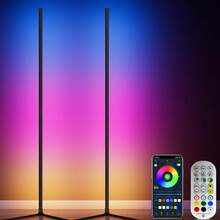 Corner Floor Lamp, Smart RGB LED Corner Lamp With App And Remote Control, 16 Million Colors & 68+ Scene, Music Sync, Timer Setting, Ideal For Living Rooms, Bedrooms, Gaming Rooms - IC RGB - Xem 8