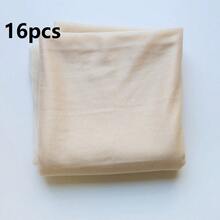 16件套浪漫婚礼椅背装饰带，长款雪纺蝴蝶结装饰，20*275厘米/7.8*108英寸，适用于婚礼走道仪式装饰、宴会厅、教堂、派对、餐厅、户外装饰 - 香檳色 - 查看 6