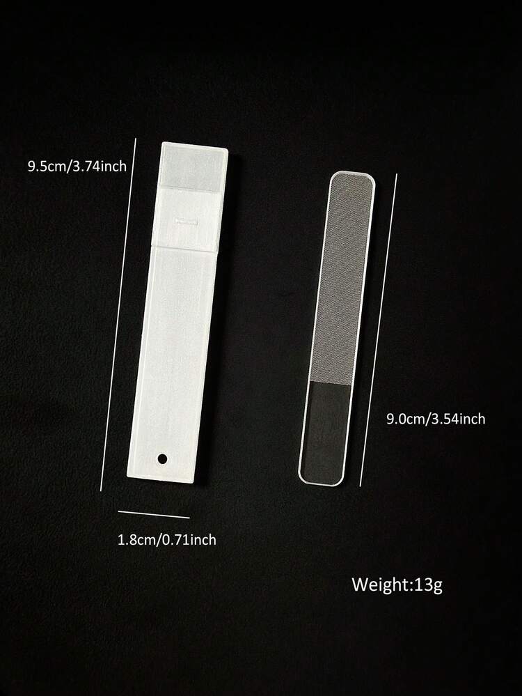 Nagelfilsstift i glas, fot- och handvård förhårdnader, nagelformnings- och poleringspinnar, lättrengjorda manikyrverktyg - Genomskinlig - Visa 6