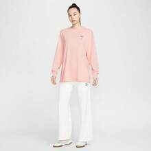 Nike 女士 AS W NSW LS TOP OS NNSC GCEL 长袖针织圆领T恤 TIRO096-800 - 粉色 - 查看 6