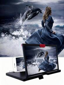 12英寸高清手机屏幕放大器，178°广视角稳定设计，沉浸式观看体验，适合在家、旅行或办公室观看电影、视频和玩游戏，兼容所有智能手机，便携轻巧，随时随地娱乐和工作。 - 均碼 - 查看 4