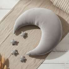 5pcs Newborn Photography Props Baby Soft Velvet Moon And Star Shaped Posing Cushion Basket Filler Sets - Multicolor - View 11