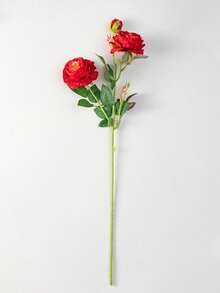 MEHELANY 3/1 Pcs 24 Inch Artificial Red Peony Flower, Long Stem Fake Peony Bouquet, Silk Flower Decor, Suitable For Valentine's Day, Room Decor, Mother's Day, Gift, Wedding, Outdoor Garden, New Year, Party, Birthday Decoration - Red - View 6