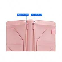 Beceere Pink Server Book Server Books For Waitress Waitress Book With 2 Zipper Pocket Cute Server Book Server Note Pads Waitress Book With Money Pocket Fit Server Apron Strawberries - Strawberries - View 5