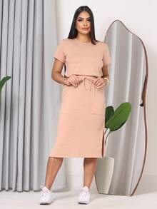 Casual Elegant Conservative / Modest Knot Beach - Beige - View 9