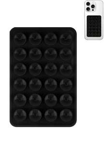 1-3个装硅胶吸盘手机支架，硅胶粘性智能手机支架，防滑吸盘，自拍视频手机配件支架，黑色 - 彩色 - 查看 7