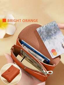 1PC Women's PU Coin Purse, Multi-Functional Large-Capacity Card Holder, Can Hold Small Accessories, Coins, Bank Cards, Lipstick, Soft Leather Wallet, Document Organizer, RFID Shielded Credit Card Holder, Anti-Theft, Perfect Gift, Travel Essential. - Multicolor - View 1