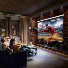 Manual Pull Down Projector Screen, 100 Inch 16:9 4K 1080 HD Retractable Projector Screen, Auto-Locking Portable Projection Screen, Portable Projector Movie Screen For Family Home Office Theater - Manual Pull-down 100 Inch - View 9