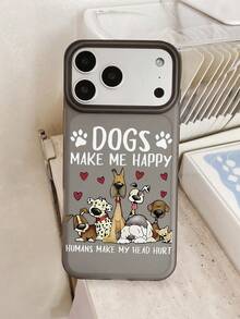 1个狗狗图案磨砂质感TPU手机壳，摄像头周围有大开口，兼容 17、Air、17 Pro、17 Pro Max、16 Pro Max、14/13、12、11 Pro Max、XS Max、X、XR、8、7、Plus，Galaxy A05S、A06、A07、A56、S24 FE、S24 Ultra、S25 Ultra等型号，防震，可作为生日礼物、送给女朋友、男朋友或自用。 - 彩色 - 查看 4