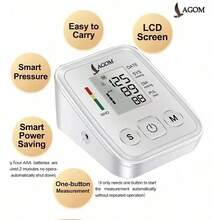 Portable Health Measurement Kit: Blood Pressure Monitor, Battery/USB Operated, Voice Transmission, One Button Start, Easy To Operate, An Essential Item For The Family. - ALPS-GRAY - View 6