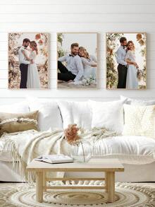 3件套定制帆布墙画,个性化无框海报,温馨室内有框帆布画,婚礼纪念品,婚礼装饰,复活节装饰,母亲节礼物,父亲节礼物,个性化纪念礼物,适用于复活节、婚礼、母亲节、父亲节、情人节、房间装饰,可定制商品,卧室装饰,定制礼物,图片,照片,有框墙画,送给闺蜜的礼物,送给家人的礼物,生日礼物,送给男友、女友、家人、爱人、朋友的礼物,永恒的爱 - 彩色 - 查看 8