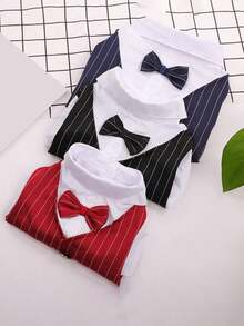 1件宠物狗/猫西装/衬衫/礼服/四脚服装/婚礼庆典/时尚气质 - 彩色 - 查看 8