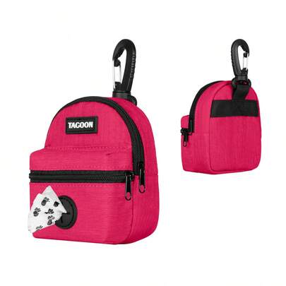 Dog Treat Bag, Dog Poop Bag Holder Suitable For Leash, Pet Snack Container With Inner Pouch, Small Dog Supplies, Great For Training And Walking, Hands-Free Dog Waste Bag Dispenser, Dog Travel Accessories