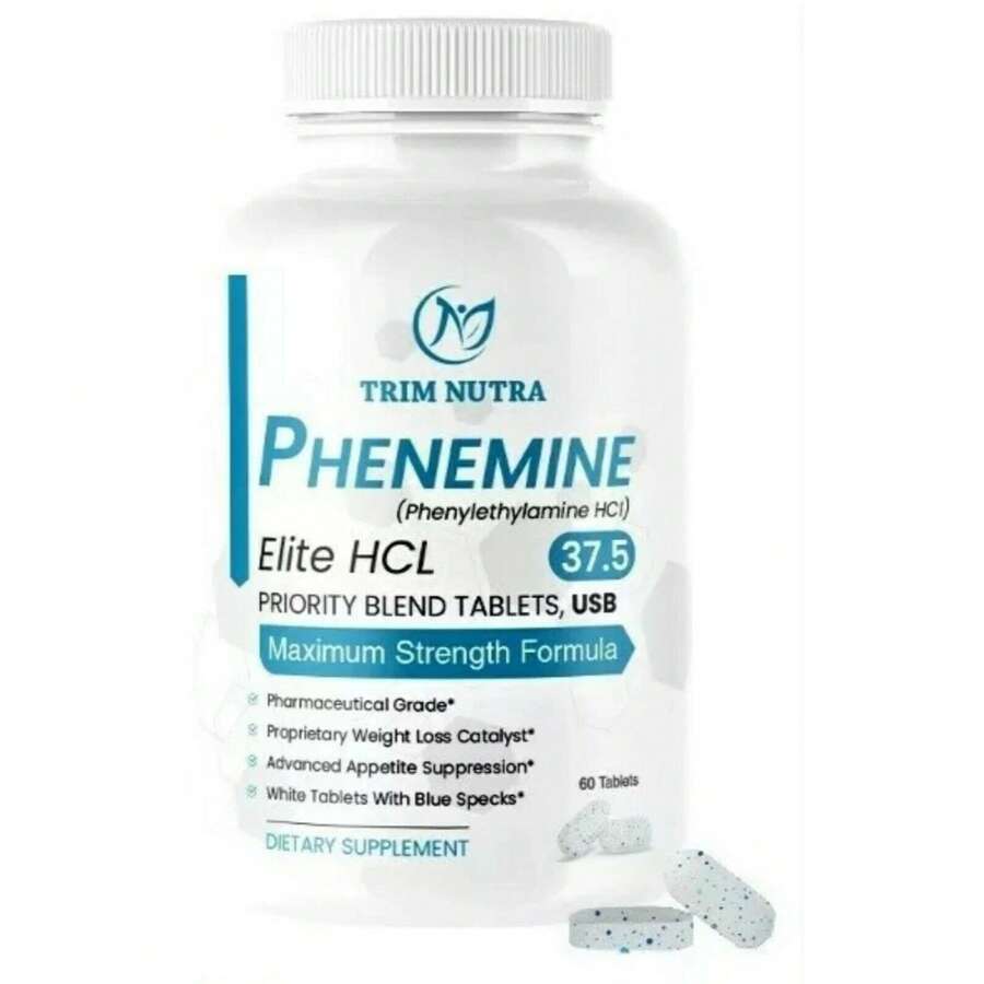 1 Bottle Of Phenemin Elit 37.5 Strong Appetite Suppressant And Energy Pill - 藍白色 - 查看 1