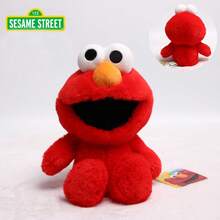Sesame Street 1个20厘米芝麻街经典艾摩、甜饼怪、大鸟毛绒玩偶，中号柔软填充玩偶，可爱圣诞节生日礼物，英语培训机构道具 - 彩色 - 查看 4