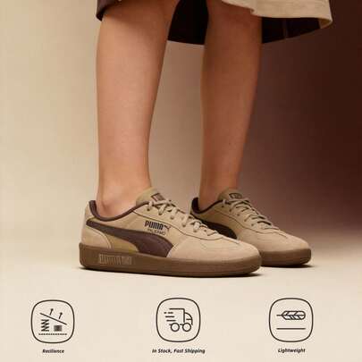 Puma Palermo Pop Low-Top Shock Absorbing Canvas Sneakers For Men & Women, Casual Travel Outfit Shoes 403257