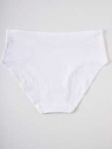 4 Peças Calcinhas Elegantes de Cintura Alta Brancas e Rosas com Estampa Floral, Roupa Íntima Diária Macia, Respirável, Elástica e Confortável com Renda Contrastante - Branco - Visão 7