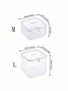 1pc Multi-Functional Dust-Proof Cosmetic Storage Box, Hair Accessory Organizer, Makeup Box, Desktop Trash Can, Women's Organizer Box, Travel Essential, Dorm Storage, Autumn Decor - Transparent - View 2