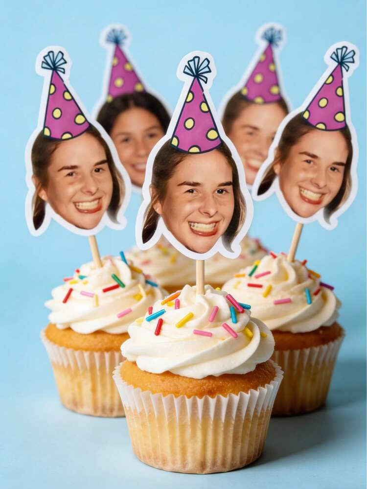 10 Inserti Per Torta Happy Birthday Dorati – Decorazioni In Acrilico Per Cupcake, Forme Quadrate, R Tonde E Cuori, 9,8-12,4 Cm