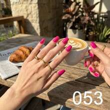 GMUME 16毫升亮粉色凝胶指甲油，色号053霓虹紫红色，适合夏季海滩度假派对美甲，可卸除UV/LED凝胶指甲油，显色度高。 - 玫紅色 - 查看 5