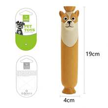 1个2026新款腊肠犬乳胶咀嚼玩具，互动式洁牙宠物玩具，送给男孩、女孩、朋友的完美礼物，生日、派对适用 - 彩色 - 查看 12