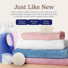 3PCS Tumble Dryer Balls To Reduce Drying Time Replaces Fabric Softener And Dryer Wipes - Wool Dryer Ball - Anti-Hair And - Gift Idea - A - View 5