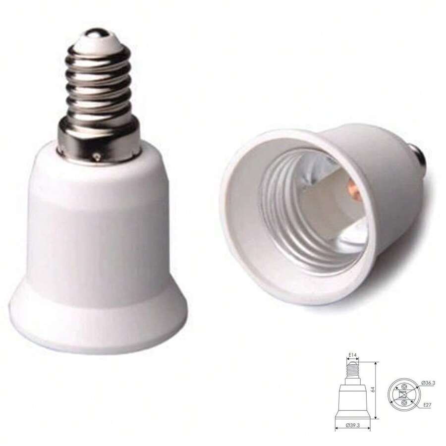 OISE ART STORE Adattatore Convertitore Portalampade Da E27 A E14 Lampadina Attacco A Vite - - Multicolore - Visualizzare 1