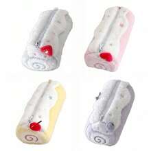 Plush Blueberries/Strawberries/Cherries Swiss Roll Pen Bag Large Capacity Pencil Case Portable Stationery Pouch Storage Bag Students Gift - Multicolor - View 1