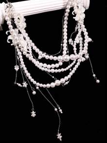 1 chiếc dây đeo eo nhiều lớp tua rua ngọc trai tối giản thời trang, dây đeo eo hình bướm và ngọc trai độc đáo, thanh lịch, sang trọng, gợi cảm, quà tặng ngày lễ cho nữ, trang sức dự tiệc cho nữ - Nhiều màu - Xem 6