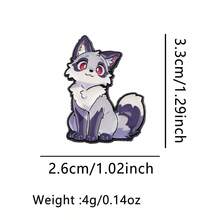 Cute Cartoon Animals Fox Enamel Pin Colorful Cats Brooch Pins Lapel Pin Badge On Backpack Clothing Accessories Jewelry Friends Gifts - Black - View 20