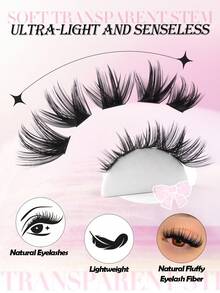 MAANGE 110pcs D-Curl Anime Style Thin False Eyelashes, 8-16mm Mixed Length, Fluff & Lengthening Individual Lashes, Suitable For Home Lash Extension - Black - View 9