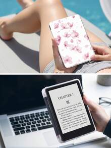 Cherry Blossoms Pattern Tablet Case Compatible With IPad Air 11-Inch M3 2025 / M2 2024, IPad Air 5th Generation 2022 , IPad (A16) 11 Inch 11th Generation 2025,Compatible With Samsung Galaxy Tab,Kindle Paperwhite 12th Gen 2024, Clear Back ,Fashion Pattern Protective Case,Autlueomatic Sleep And Wake-Up Function, Airbag Protection, Suitable For Gifts And Office Use - Multicolor - View 10