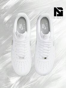 Nike Air Force 1 Low '07 White Light Smoke Grey – Men's Lifestyle Sneakers – Shoes For Man -Vintage-Spring & Summer-Inspired Running Shoes, Shock-Absorbing Comfort, Gym To Streetwear Casual Wear-Mother's Day Gifts-Father's Day Gift– FJ4146 100 - White/White/Light Smoke Grey - 查看 3