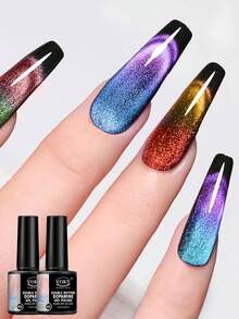 双猫眼凝胶指甲油套装 - 足部、手部和指甲护理美甲套装，包含6瓶双猫眼凝胶指甲油和1根磁性棒。需配合LED美甲灯使用。在家即可打造沙龙级美甲效果。适合专业美甲师和美甲爱好者。高品质凝胶，时尚美甲，每瓶7毫升。 - 彩色 - 查看 6