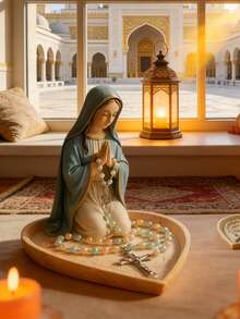 圣母玛利亚念珠架，念珠收纳架，天主教家居装饰，优雅圣母玛利亚祈祷念珠盒，宗教礼品，天主教礼品，适用于卧室、客厅、办公桌装饰，也可用于客厅、卧室、书房、婚礼、节日氛围、情人节、结婚礼物、最佳节日礼物、展示架装饰、生日礼物、毕业礼物 - 多色 - 查看 6