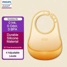 Philips Avent Yếm ăn cho bé bằng silicon - Nhẹ, thiết kế khóa cài, họa tiết dễ thương cho bé trai và bé gái, lý tưởng cho việc cho ăn, bền và dễ vệ sinh, phụ kiện cho ăn. - Nhiều màu - Xem 12