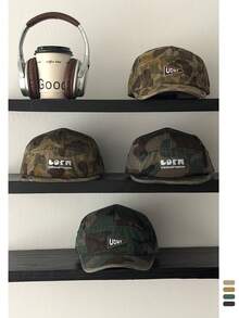 Mũ lưỡi trai Soft Crown Camo, mũ phong cách đường phố hip hop ngoài trời, mũ snapback vành mềm thêu chữ, phong cách skater hippie chicks. - Nhiều màu - Xem 5