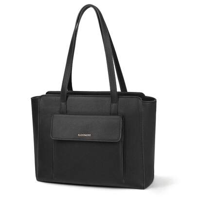 NEWHEY Fashionable Tote Bag, Unisex High-Quality PU Leather Large Capacity Work Tote Bag With Zipper, Waterproof, Elegant Handbag, Anti-Theft Wallet, Travel, Casual, Business, Lightweight