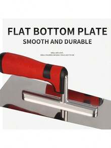 Stainless Steel Plastering Trowel Plaster Finishing Wall Tile Flooring Plaster Trowel Bricklayer Construction Tools - Stainless Steel Trowel With Red Handle - View 6