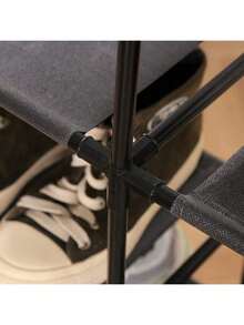 Folding Wardrobe Portable Wardrobe Double Couple - Xám - Xem 5