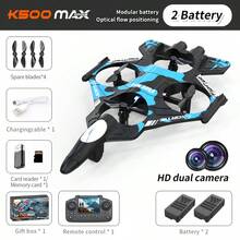 AXNEN K500 MAX 四轴飞行器无人机，特技飞行，360° 翻滚，气压定高，自动悬停，抗撞，易于操控的遥控滑翔机 - 万圣节/圣诞节礼物 - 彩色 - 查看 12